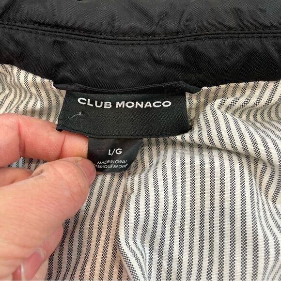 Club Monaco Mens Black puff Jacket Waterproof Business Casual Puff Coat L - Picture 4 of 12